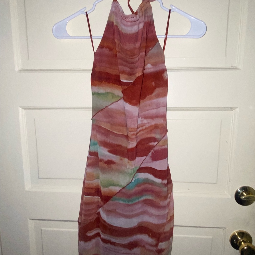 Brown halter top dress